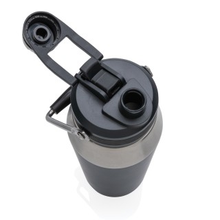Botella 1l acero inoxidable con doble tapa personalizada